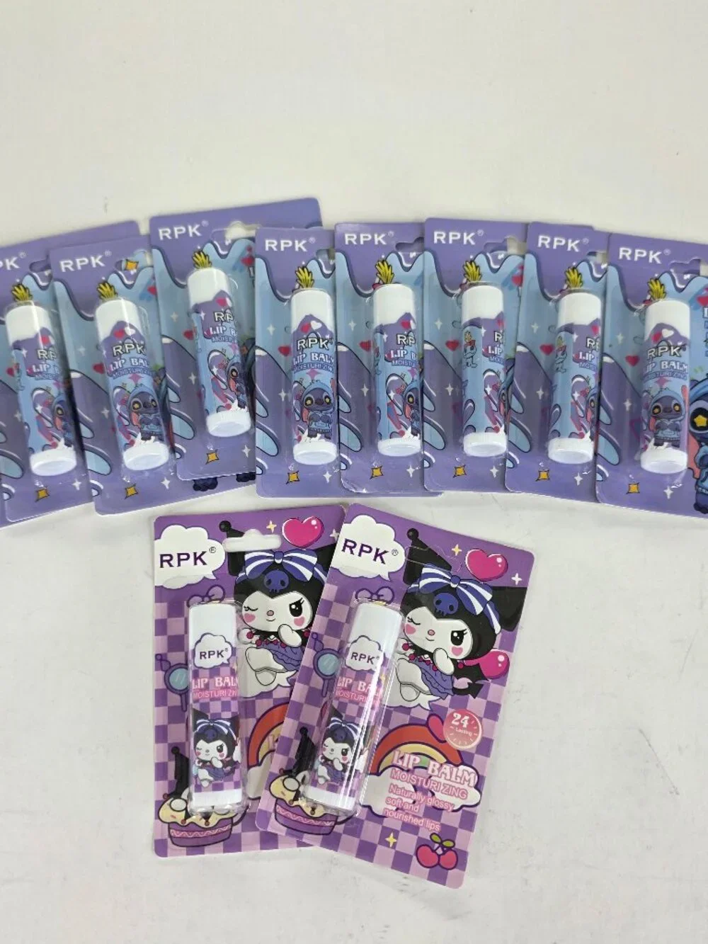 RPK Lip Balm Moisturizing Hello Kitty Stitch Design 24M Balm Pack of 11